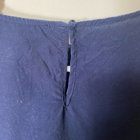 Zara Basics Long Sleeve Blue Blouse With Beads on Sleeve Size Small - Picture 7 of 12